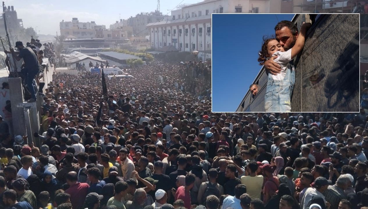 gazzede ateskesfilistinli rehineleri on binler karsiladi IAMkcyDh.jpg