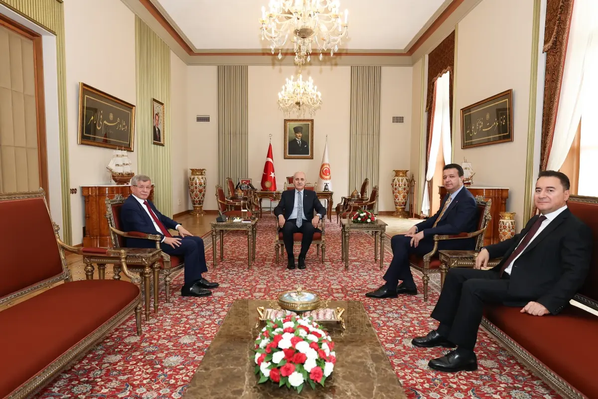 tbmm baskani numan kurtulmus partilerin liderlerini kabul etti OealJU7f